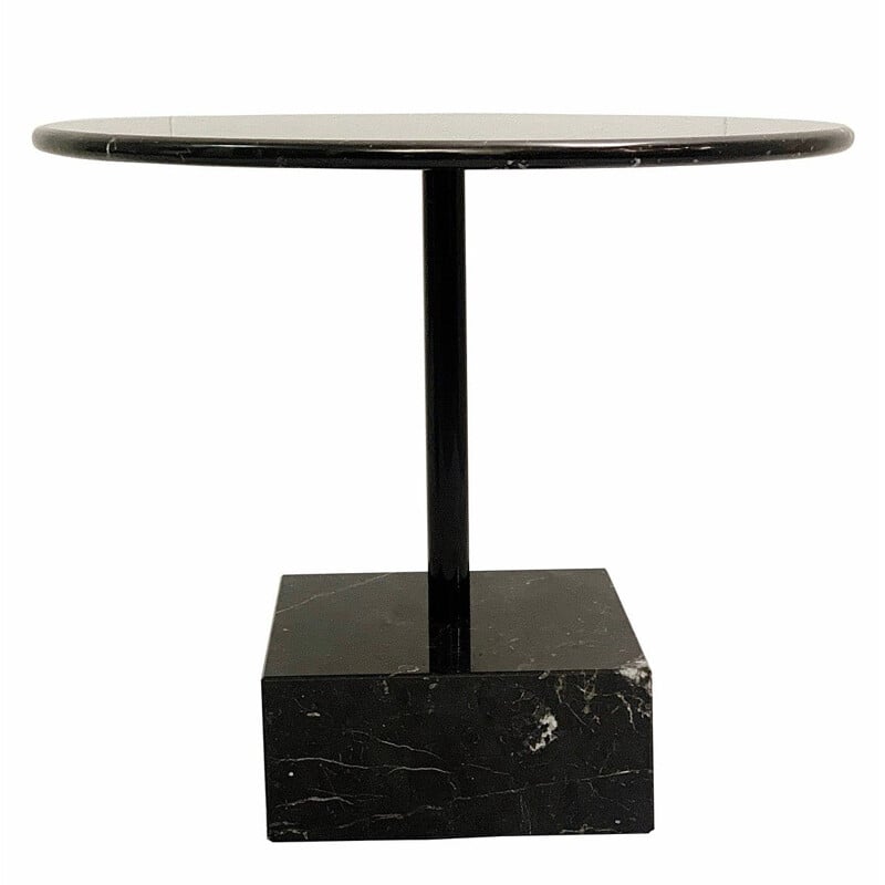 Table d'appoint vintage Primavera en marbre noir par Ettore Sottsass pour Ultima Edizione