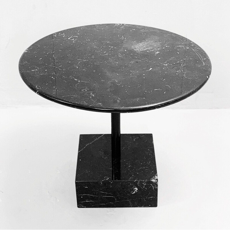 Mesa auxiliar Vintage Primavera en mármol negro de Ettore Sottsass para Ultima Edizione