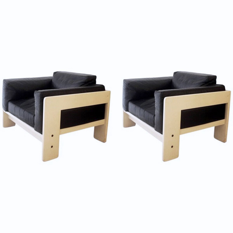 Pareja de sillones Bastiano vintage de Tobia Scarpa para Gavina 1960