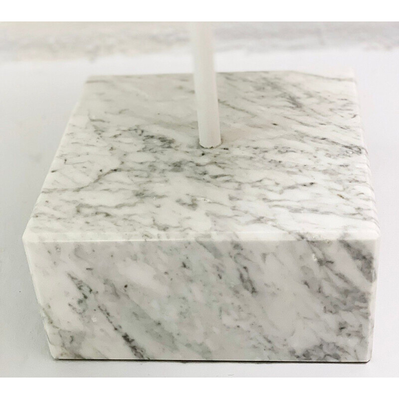 Vintage primavera side table in white marble by Ettore Sottsass for Ultima Edizione