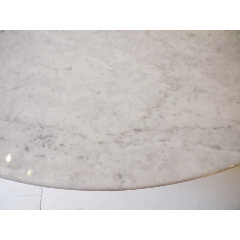 Guéridon vintage en marbre de Carrare Table par Ettore Sottsass Italie