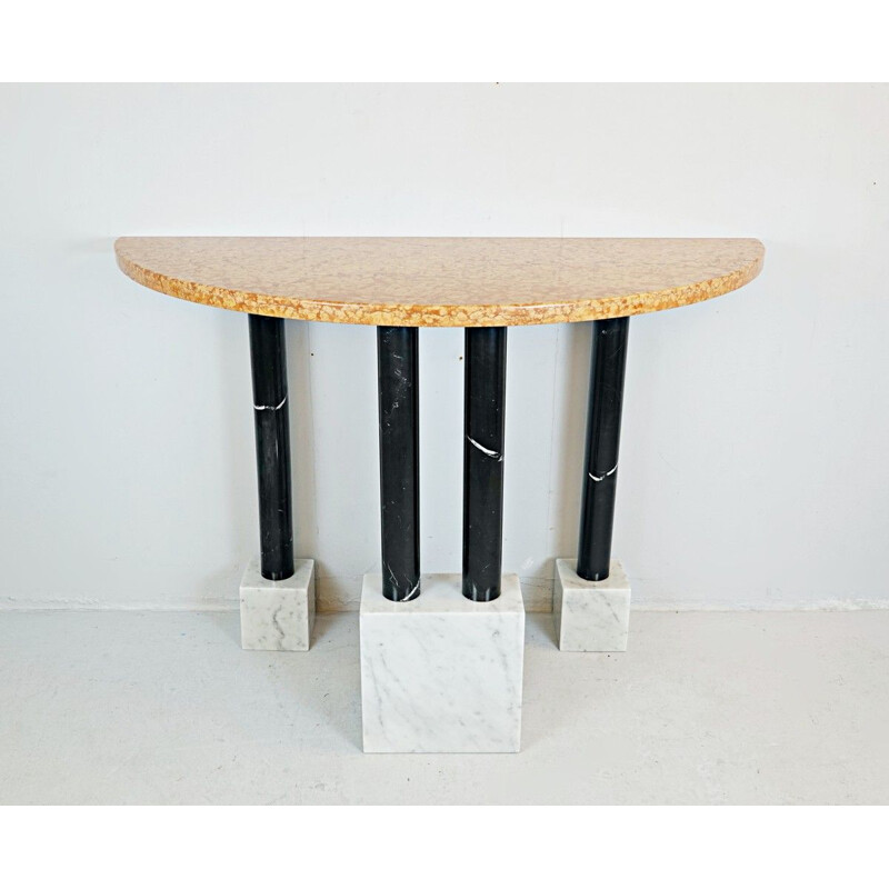 Vintage console marble  by Ettore Sottsass for Ultima Edizione Italy 1980s