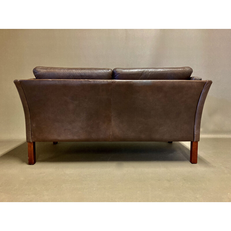 Vintage leather sofa scandinavian 1960s