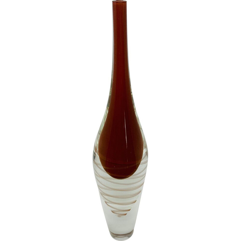 Jarrón vintage de cristal de Murano de Seguso Vetri d'Arte 1960