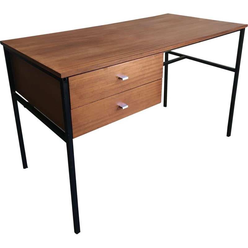 Vintage teak desk by Pierre Guariche for Meurop 1950s