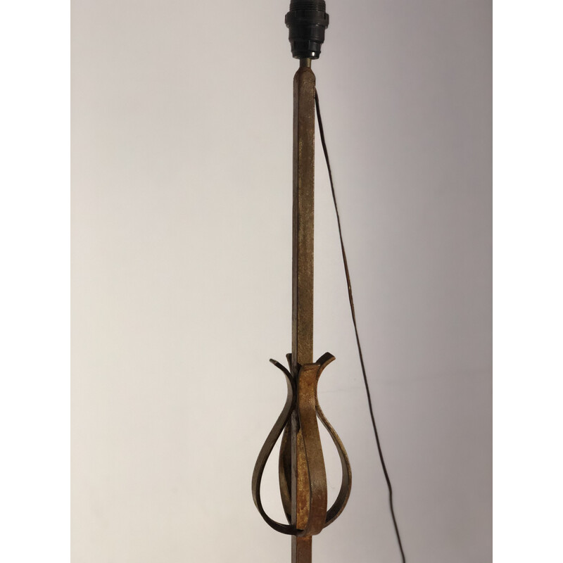 Vintage wrought iron floor lamp 