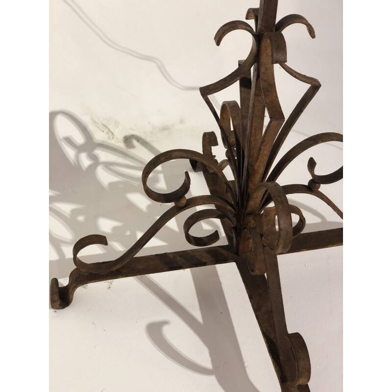 Vintage wrought iron floor lamp 