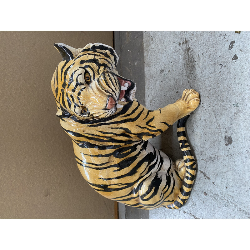 Tigre vintage en céramique Italie