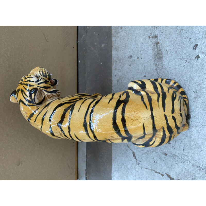 Vintage ceramic tiger Italy