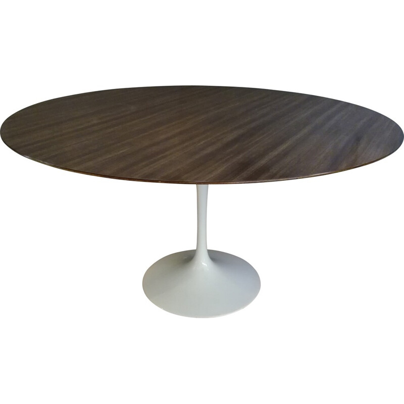 Knoll Tulipe table in aluminium and top in rosewood, Eero SAARNIEN - 1980s