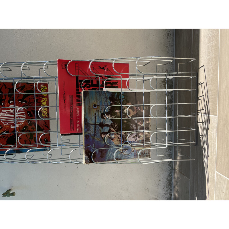 Vintage steel vinyl rack