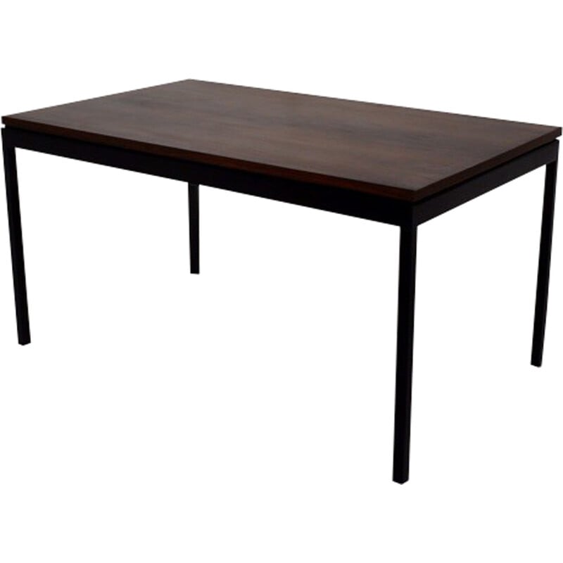 Dining table in rosewood and metal, Walter WIRZ - 1961