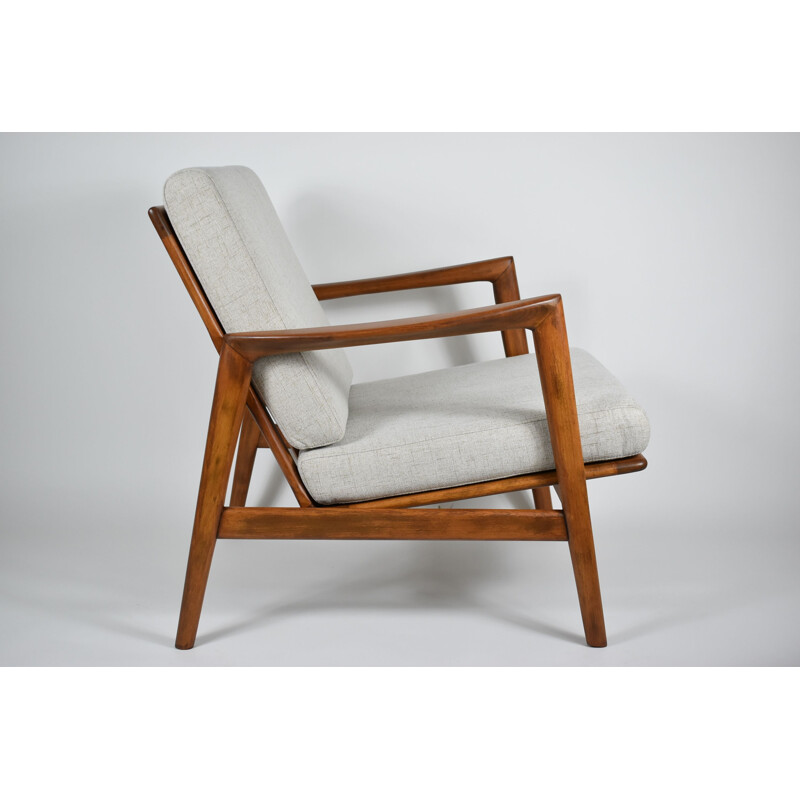 Vintage armchair scandinavian iconic restored light brown by Stefan 'Eastern Europe 1960s