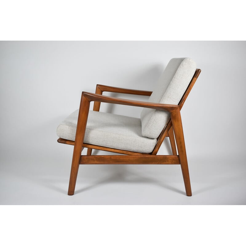 Vintage armchair scandinavian iconic restored light brown by Stefan 'Eastern Europe 1960s