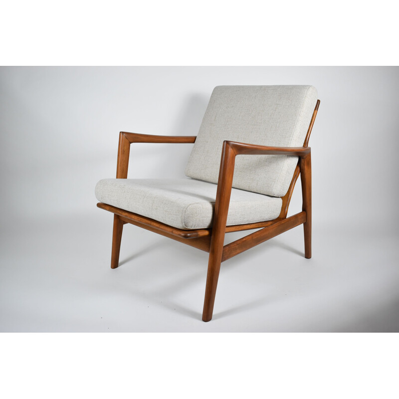 Vintage armchair scandinavian iconic restored light brown by Stefan 'Eastern Europe 1960s