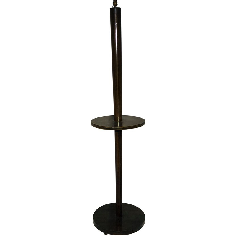 Vintage wooden floor lamp 