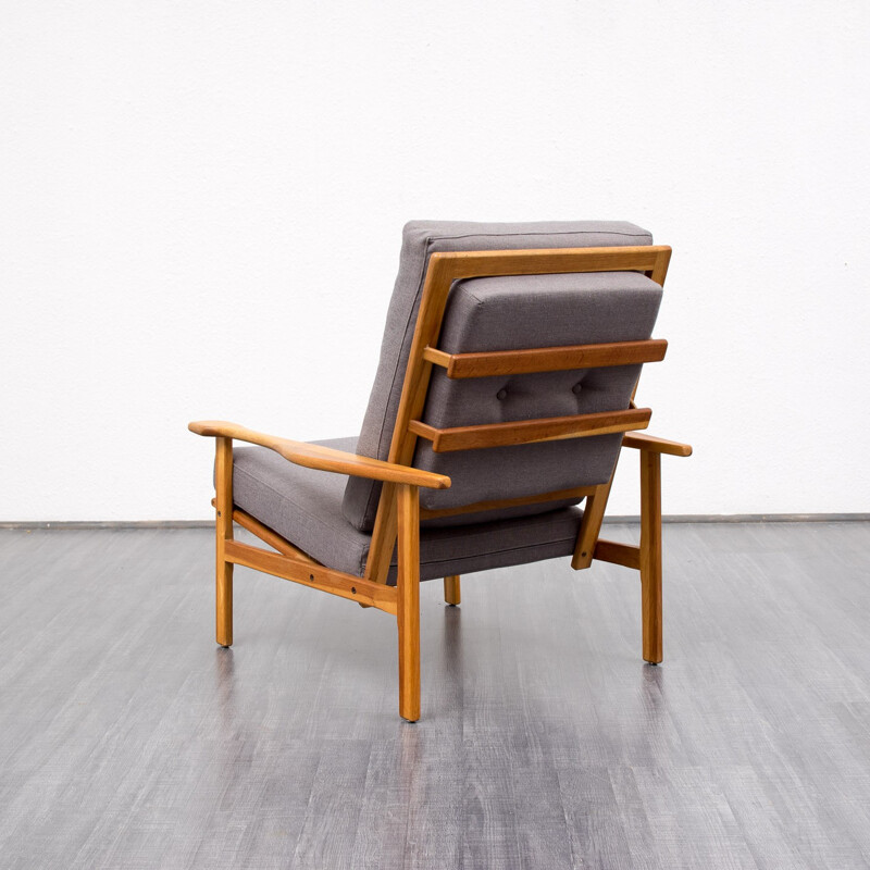 Fauteuil Scandinave en chêne - années 60