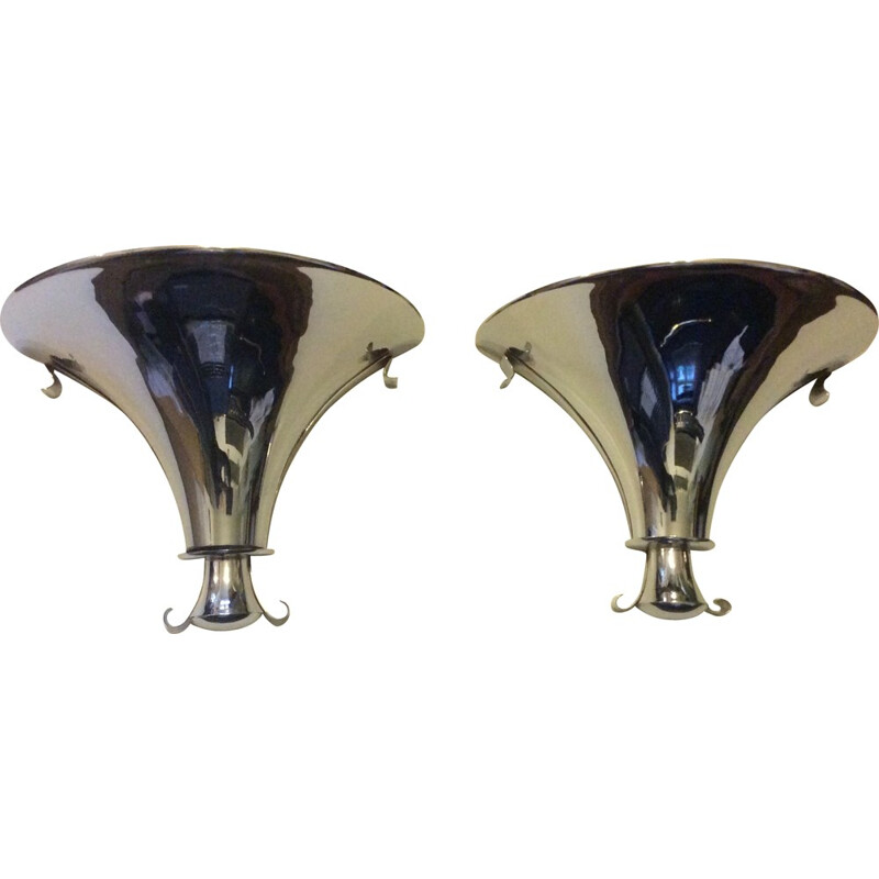 Pair of Claridges Hotel Mayfair London wall sconces - 1930s