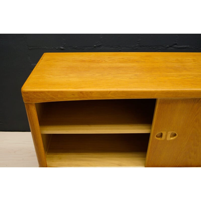 Vintage low sideboard scandinavian oak  by H. W. Klein for Bramin 1960s