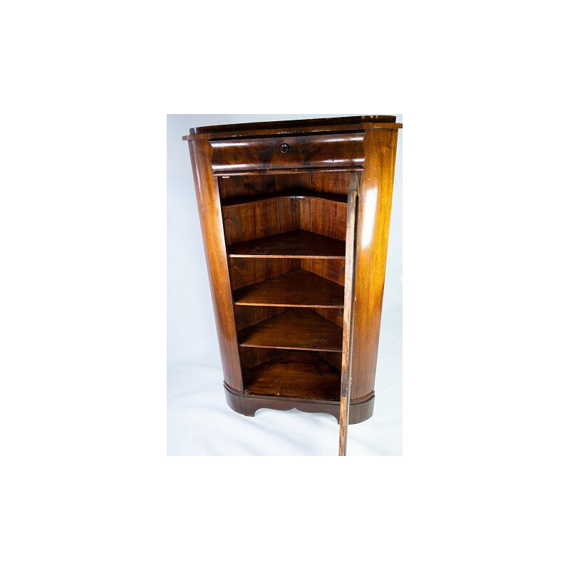 Vintage large late empire  mahogany corner cabinet 1840s