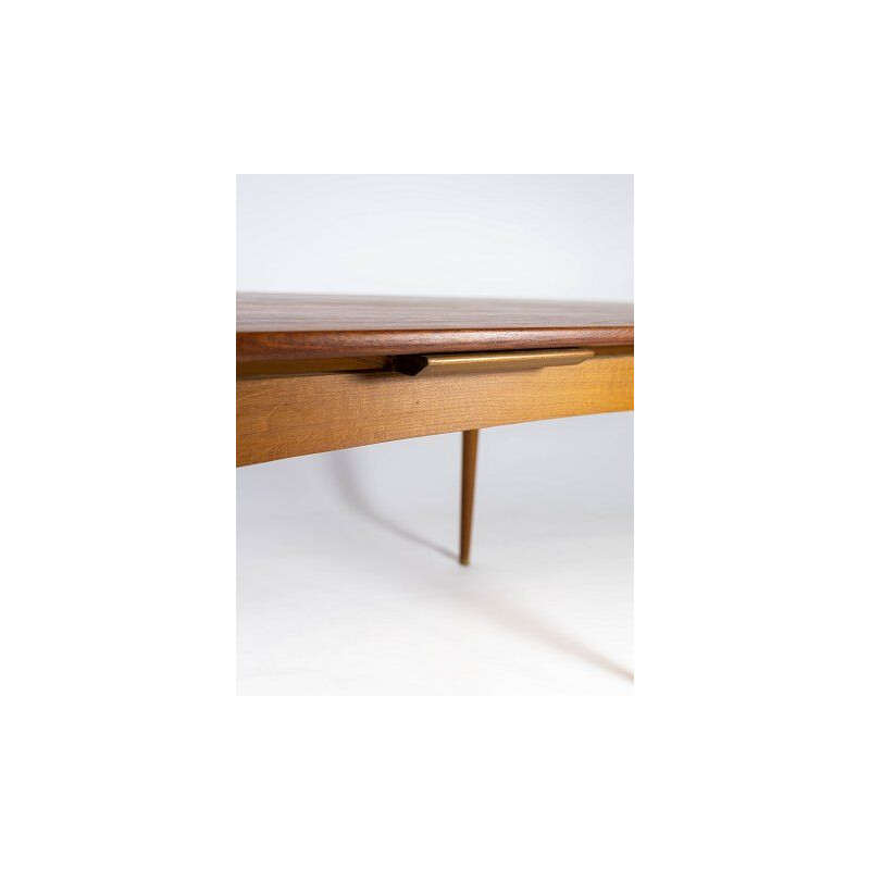 Tavolo vintage in teak con prolunghe e gambe in rovere Danimarca 1960