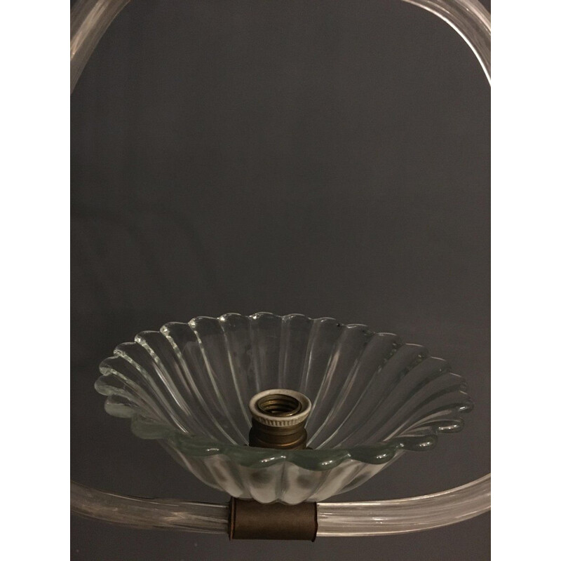 Vintage art deco murano glass suspension by Ercole Barovier, 1940
