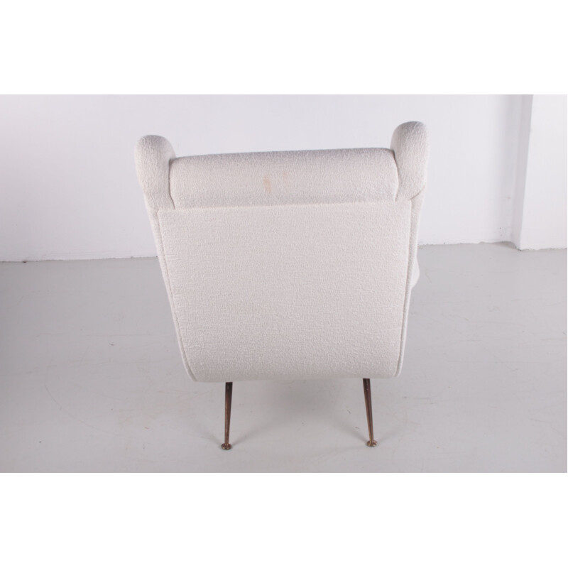 Vintage woolen armchair by Marco Zanuso for Arflex 1950s