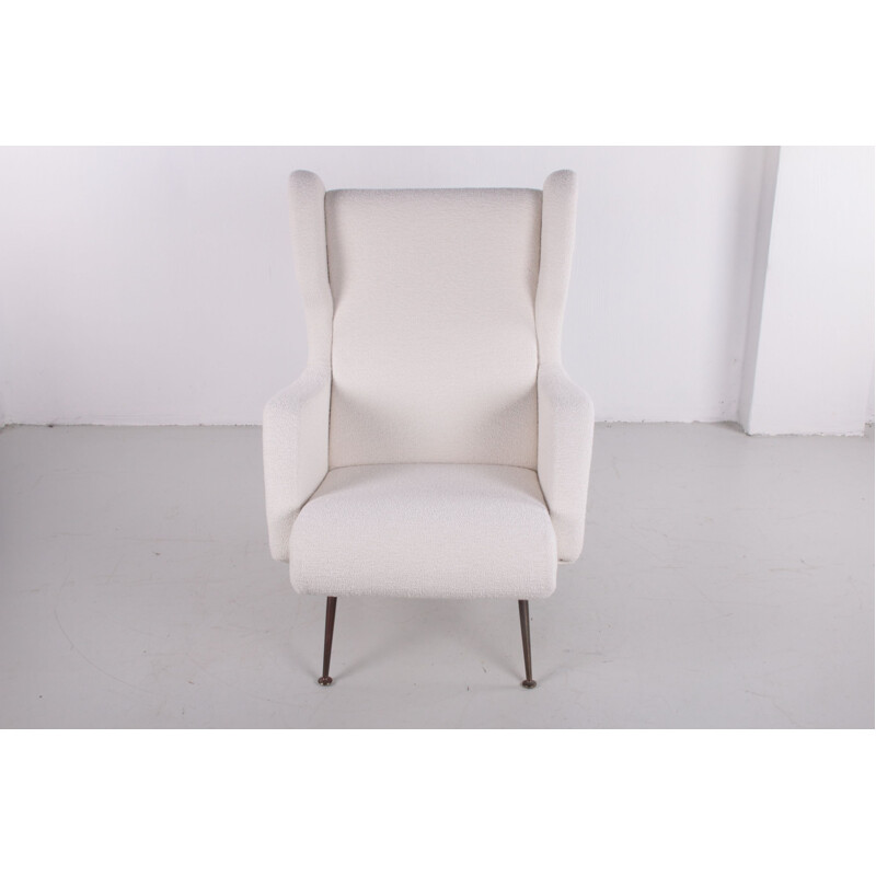 Vintage woolen armchair by Marco Zanuso for Arflex 1950s