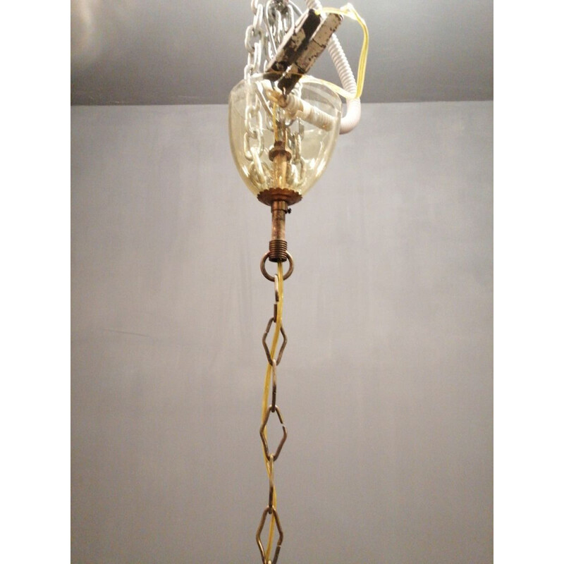 Lampadario in vetro vintage di Paolo Venini per Murano, 1950