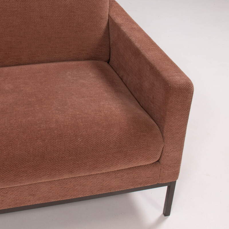 Divano reclinabile vintage rosa scuro con struttura interna in legno massiccio di Florence Knoll, 1954