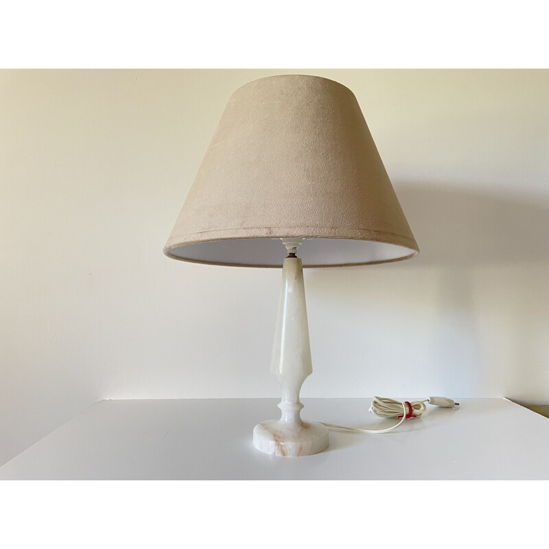 Geometric Vintage Lamp in alabaster stone