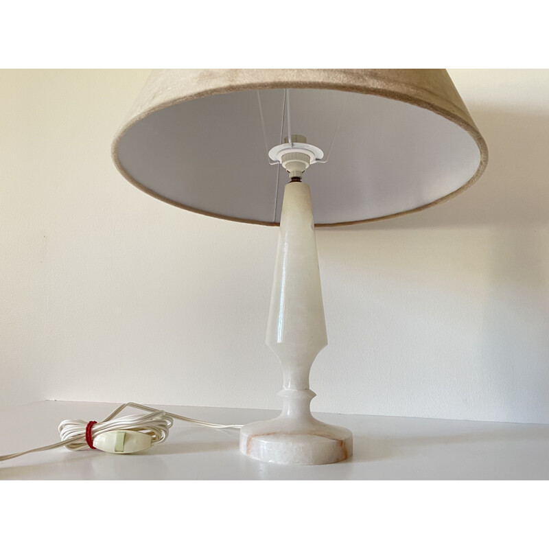 Geometric Vintage Lamp in alabaster stone