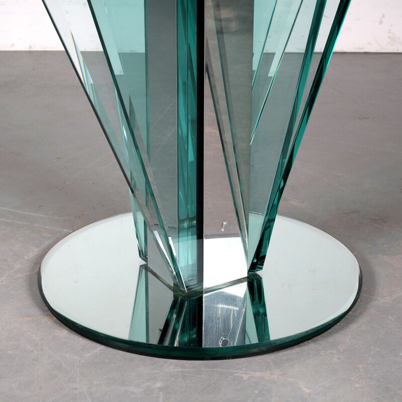 Tavolo in vetro vintage di Pietro Chiesa per Fontana Arte, Italia 1970