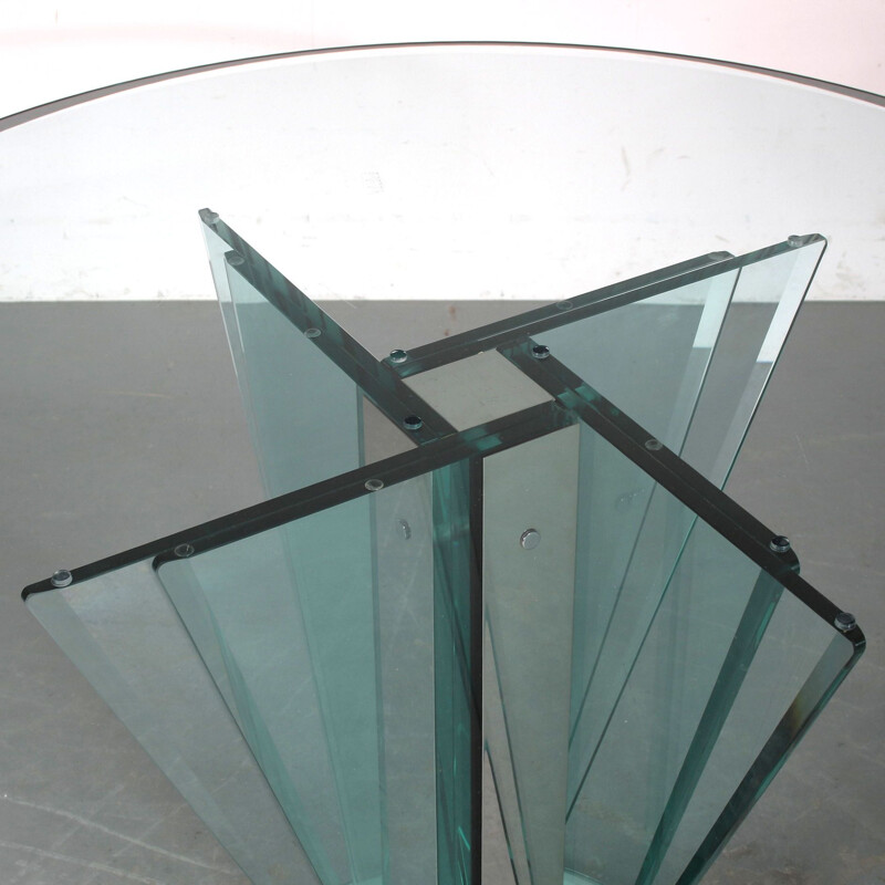 Vintage nile glass table by Pietro Chiesa for Fontana Arte, Italy 1970s