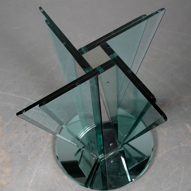 Vintage nile glass table by Pietro Chiesa for Fontana Arte, Italy 1970s