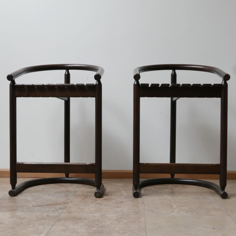 Pair of vintage bentwood bar stools, Germany 1980