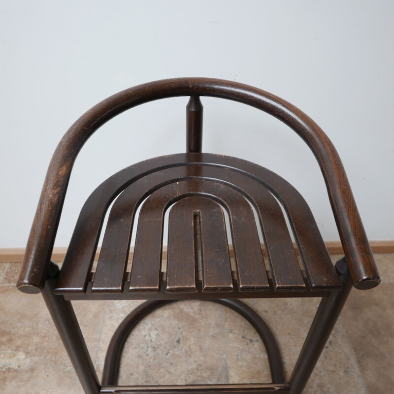 Pair of vintage bentwood bar stools, Germany 1980