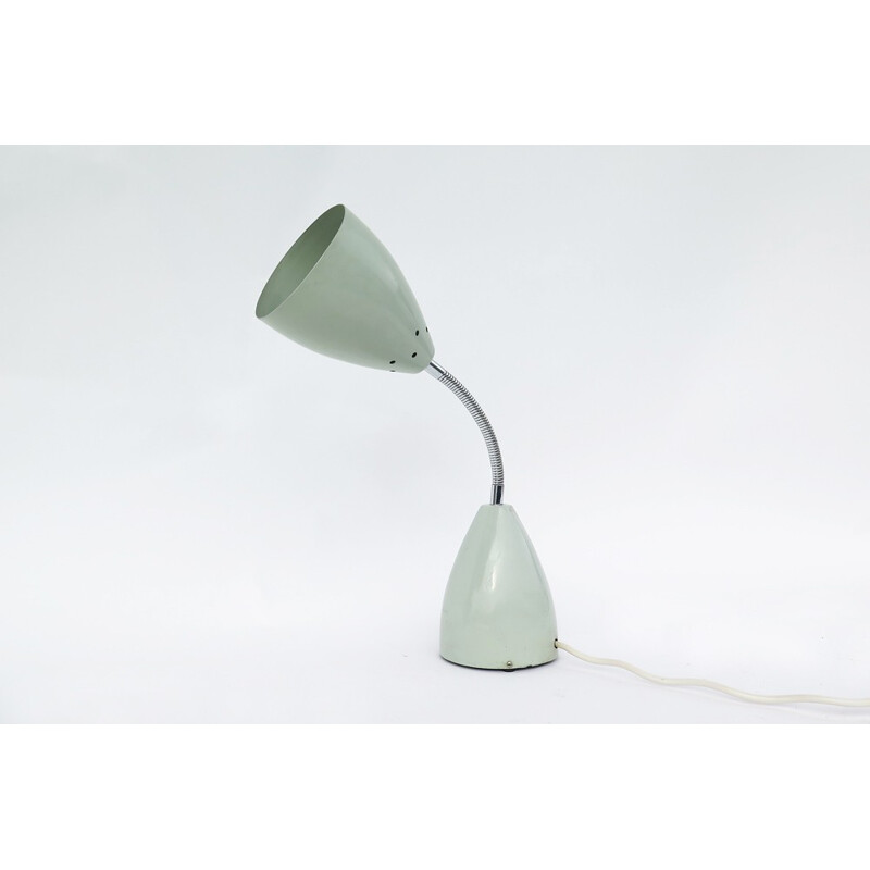 Lámpara de sobremesa vintage de metal blanco de Max Bill, 1960