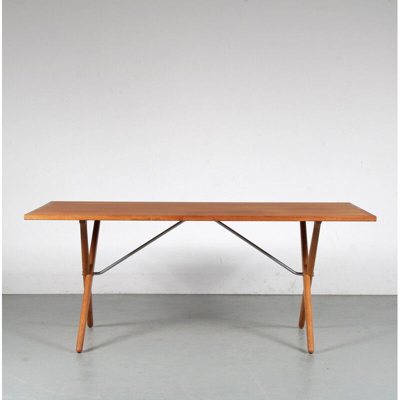 Vintage zaagbok eetkamerset van Hans J. Wegner voor Andreas Tuck, Denemarken 1950