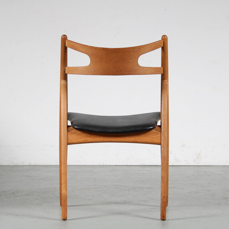 Vintage zaagbok eetkamerset van Hans J. Wegner voor Andreas Tuck, Denemarken 1950