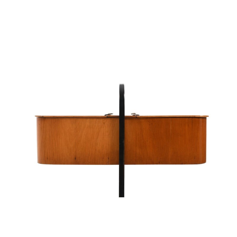 Costurero vintage con marco de madera negro de Søren Hansen para Fritz Hansen, Dinamarca 1933