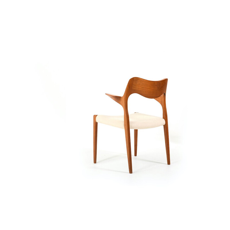Vintage single chair in teak model n 55 by Niels O. Moller, 1960
