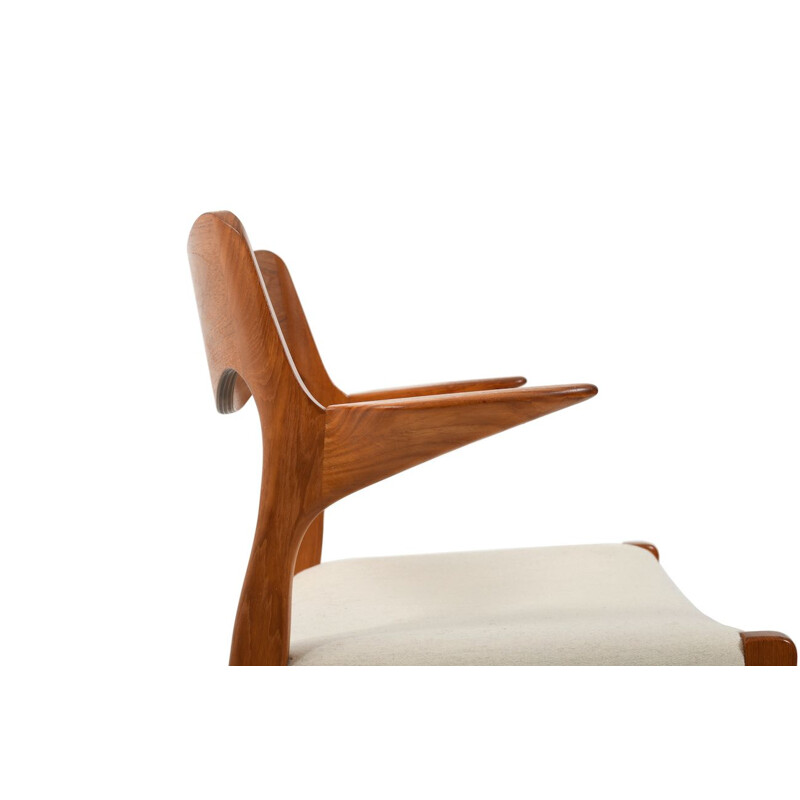 Vintage single chair in teak model n 55 by Niels O. Moller, 1960