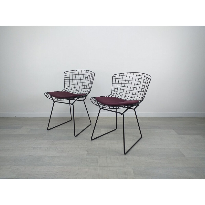 Pair of vintage chairs by Harry Bertoia Knoll 1970s