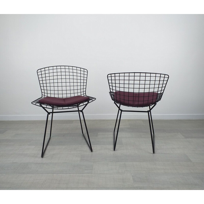 Pair of vintage chairs by Harry Bertoia Knoll 1970s