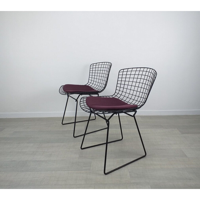 Pair of vintage chairs by Harry Bertoia Knoll 1970s