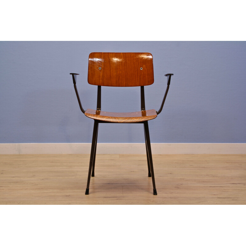 Vintage "result" chair with armrests by Friso Kramer for Ahrend de Cirkel, Dutch 1960s