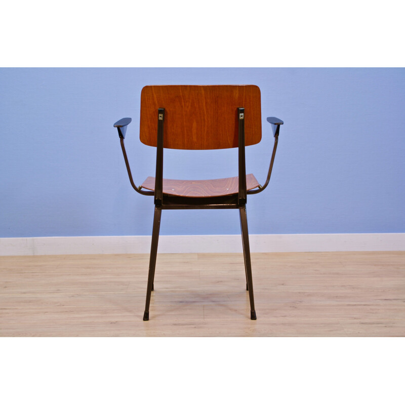 Vintage "result" chair with armrests by Friso Kramer for Ahrend de Cirkel, Dutch 1960s