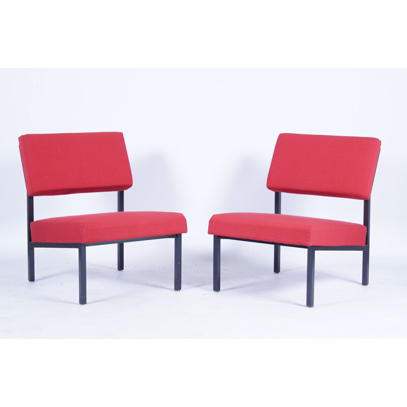 2 vintage easy chairs model 36 ZA by Gijs van der Sluis, Dutch 1954s