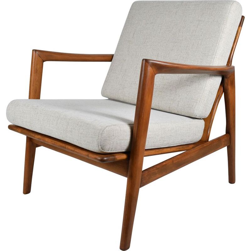 Vintage armchair scandinavian iconic restored light brown by Stefan 'Eastern Europe 1960s